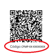 Localização do código de validação no documento (próximo ao QR code)